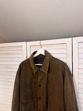 Cole Haan Brown Suede Field Jacket